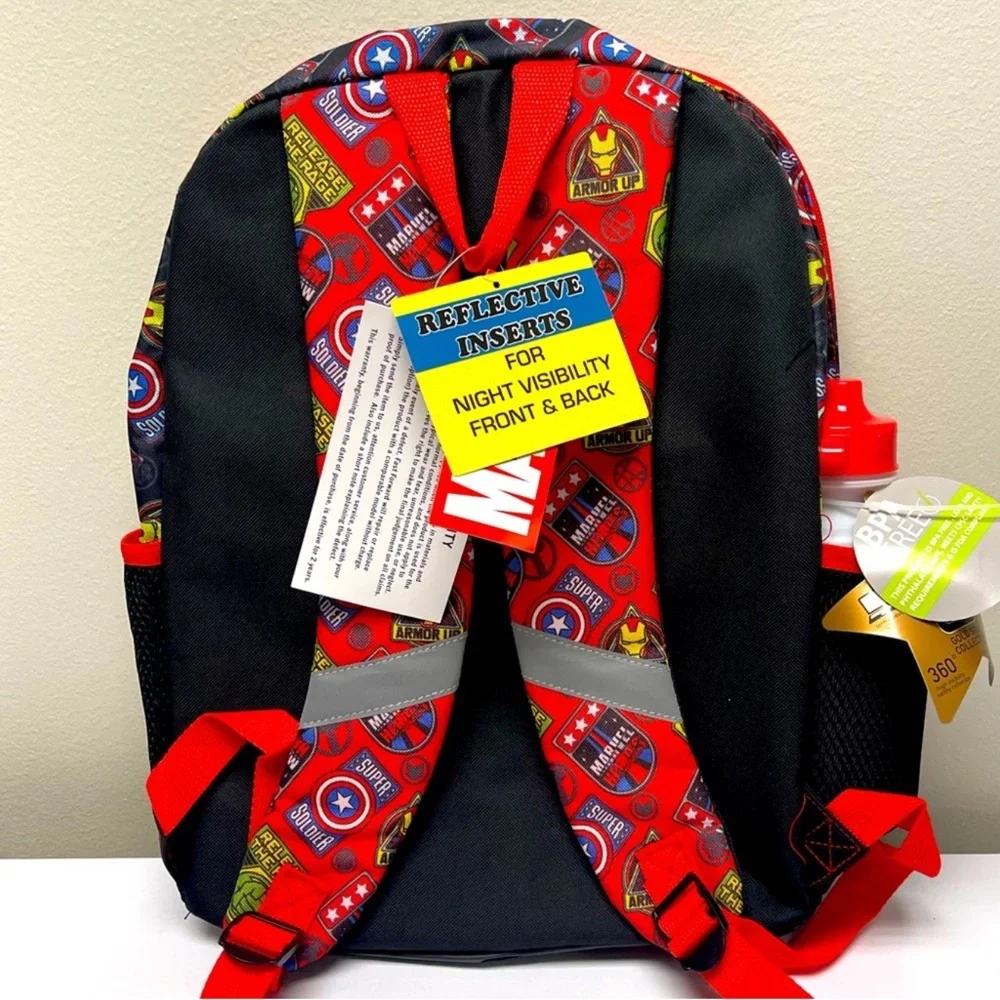 Marvel Avengers 5-Piece Backpack & Lunch Bag Set, New!